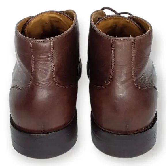 Cole Haan Grand OS Woven Leather Cambridge Chukka Boots Size 10M Brown Lace Up