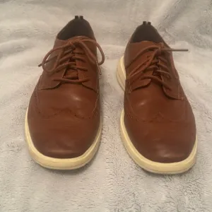 Cole Haan Grand Wingtip Oxford Men's Brown Leather Dress Shoes Size 9.5