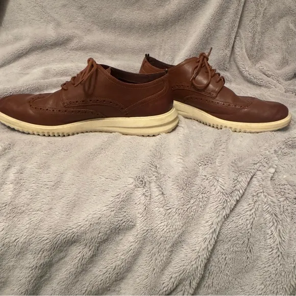 Cole Haan Grand Wingtip Oxford Men's Brown Leather Dress Shoes Size 9.5