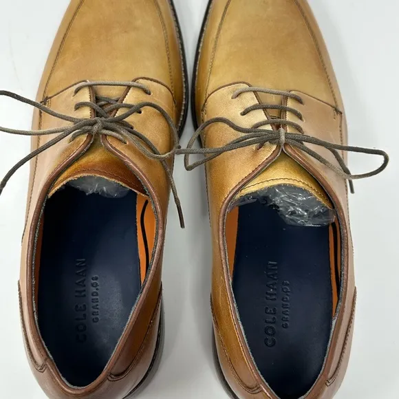 Cole Haan Grand.OS Split Toe Derby Oxford Tan Leather Shoe Mens Sz 11 M C11629