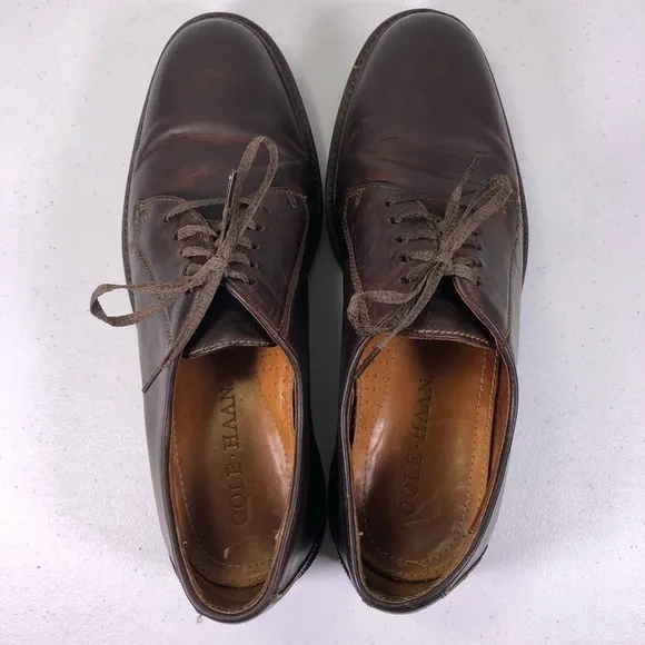 COLE Haan Leather Round Toe Oxford Dress Shoes