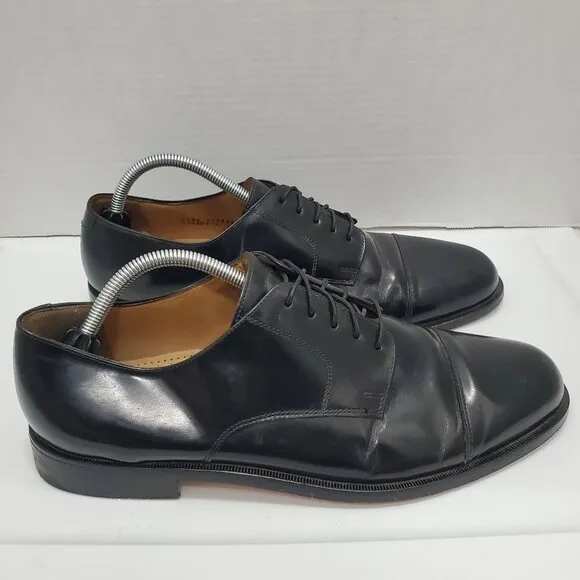 Cole Haan Lexington II Men's Black Leather Cap Toe Lace Up Oxford Shoes 11.5 D