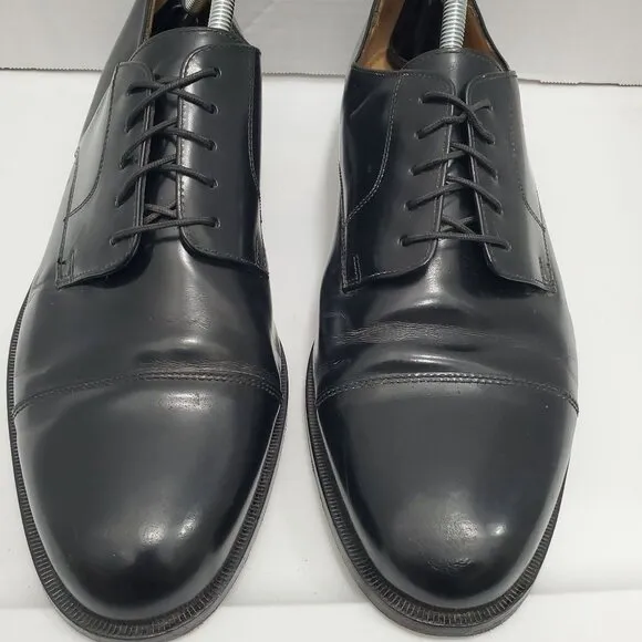 Cole Haan Lexington II Men's Black Leather Cap Toe Lace Up Oxford Shoes 11.5 D