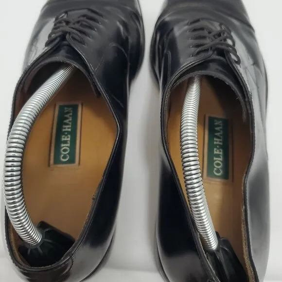 Cole Haan Lexington II Men's Black Leather Cap Toe Lace Up Oxford Shoes 11.5 D