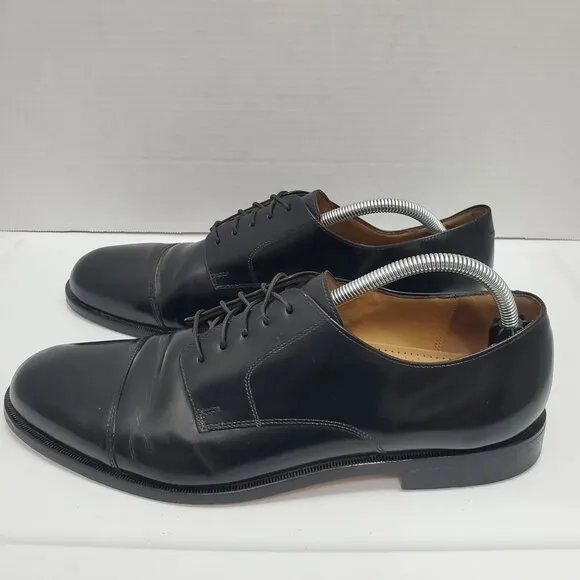 Cole Haan Lexington II Men's Black Leather Cap Toe Lace Up Oxford Shoes 11.5 D