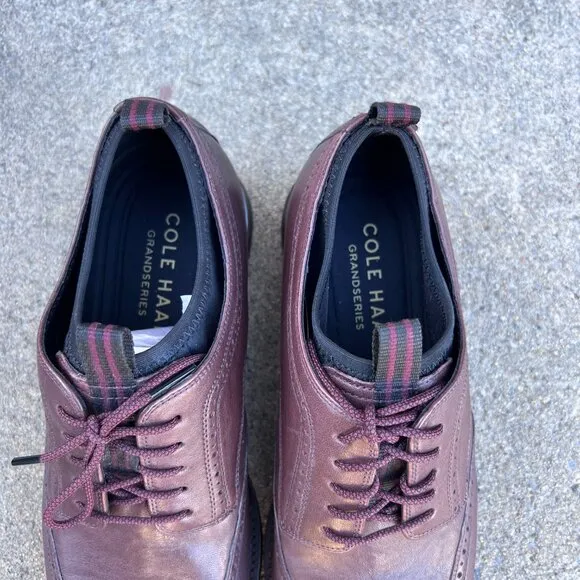 Cole Haan Men Sz 8 Brown Original Grand Longwing Oxford Borque Wingtip Formal