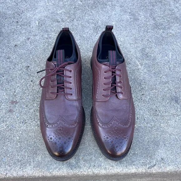 Cole Haan Men Sz 8 Brown Original Grand Longwing Oxford Borque Wingtip Formal