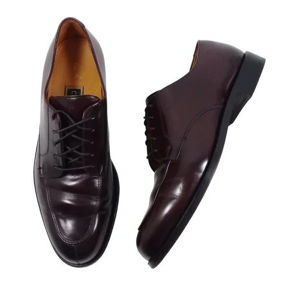 COLE HAAN Men's Apron Split Toe Lace Up Dress Derby Cordovan Leather Shoes 9M