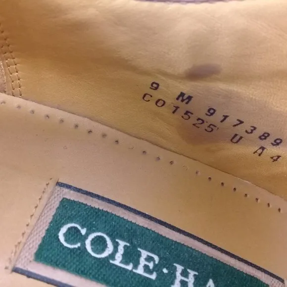 COLE HAAN Men's Apron Split Toe Lace Up Dress Derby Cordovan Leather Shoes 9M