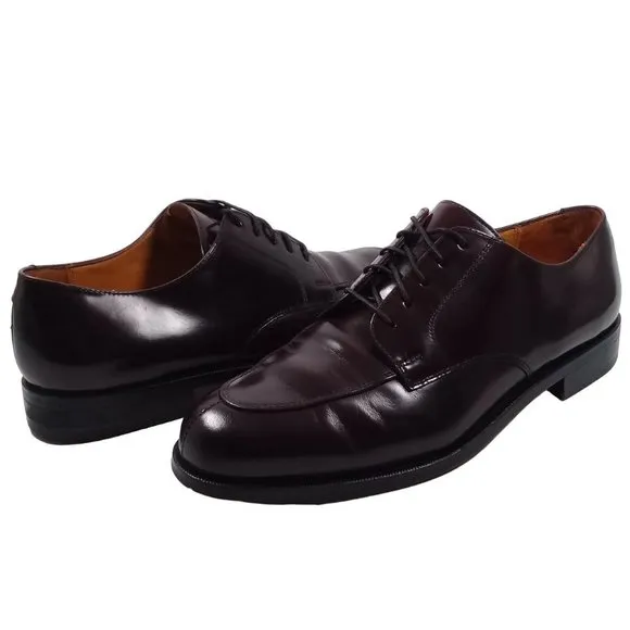 COLE HAAN Men's Apron Split Toe Lace Up Dress Derby Cordovan Leather Shoes 9M