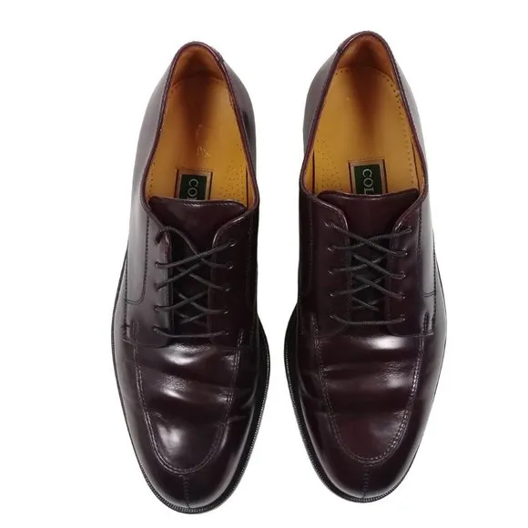 COLE HAAN Men's Apron Split Toe Lace Up Dress Derby Cordovan Leather Shoes 9M