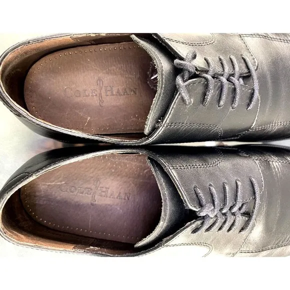 Cole Haan Men's Bicycle Toe Dress Shoes Size 11 Leather Black C12539