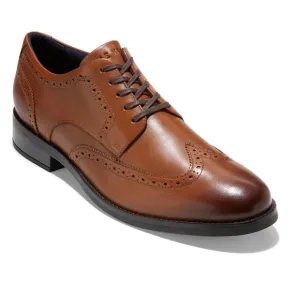 Cole Haan Men’s Grand  Men's Wingtip Oxford Brown Leather Shoes  NEW