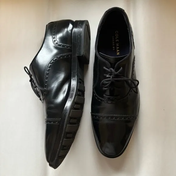 Cole Haan Men’s Jefferson Grand OS Cap Toe Oxford Shoes Black