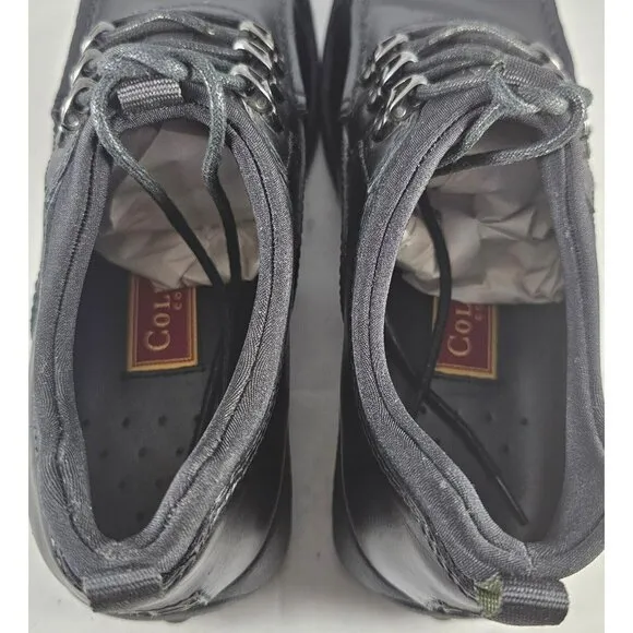 Cole Haan Men's Lace Up Black Leather Shoes  Round Toe Casual Hipster Size 6W