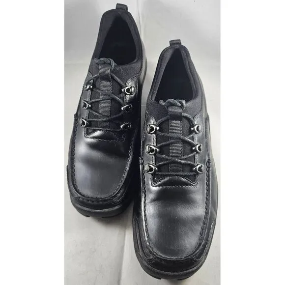 Cole Haan Men's Lace Up Black Leather Shoes  Round Toe Casual Hipster Size 6W