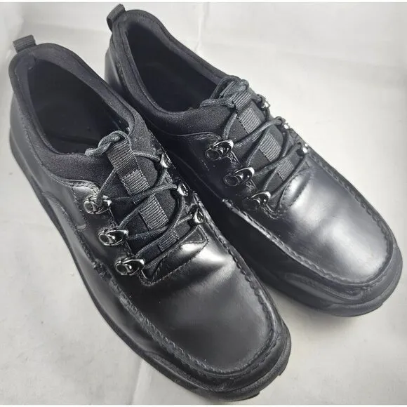 Cole Haan Men's Lace Up Black Leather Shoes  Round Toe Casual Hipster Size 6W