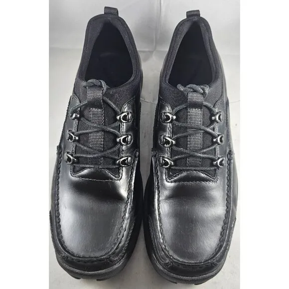 Cole Haan Men's Lace Up Black Leather Shoes  Round Toe Casual Hipster Size 6W