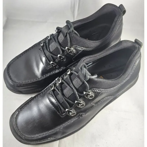 Cole Haan Men's Lace Up Black Leather Shoes  Round Toe Casual Hipster Size 6W
