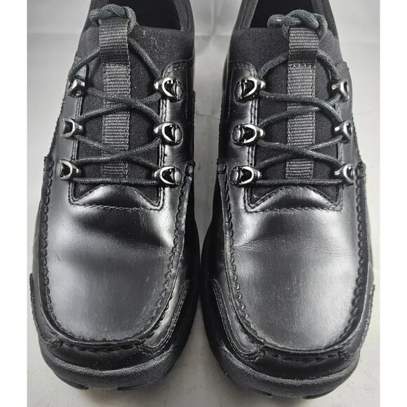 Cole Haan Men's Lace Up Black Leather Shoes  Round Toe Casual Hipster Size 6W