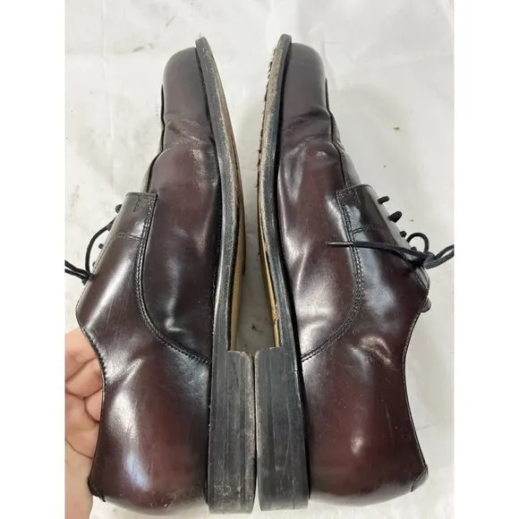 Cole Haan Men's NikeAir Split-Toe Derby Mahogany Leather Dress Shoes Size 11 M