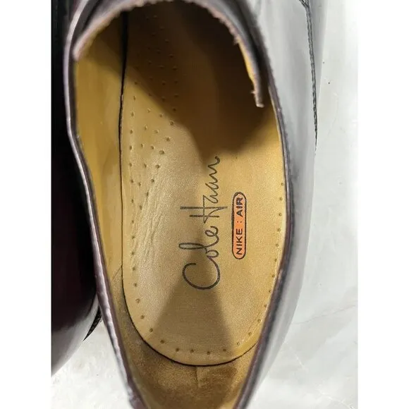 Cole Haan Men's NikeAir Split-Toe Derby Mahogany Leather Dress Shoes Size 11 M