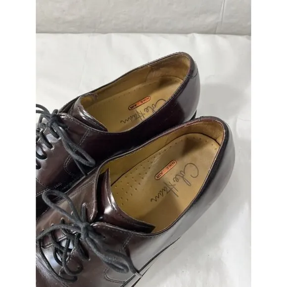 Cole Haan Men's NikeAir Split-Toe Derby Mahogany Leather Dress Shoes Size 11 M