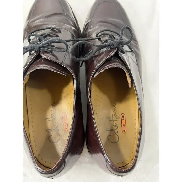 Cole Haan Men's NikeAir Split-Toe Derby Mahogany Leather Dress Shoes Size 11 M