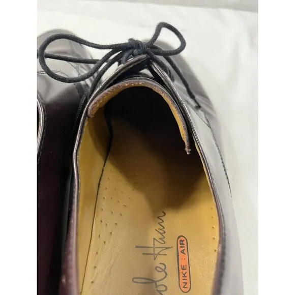 Cole Haan Men's NikeAir Split-Toe Derby Mahogany Leather Dress Shoes Size 11 M