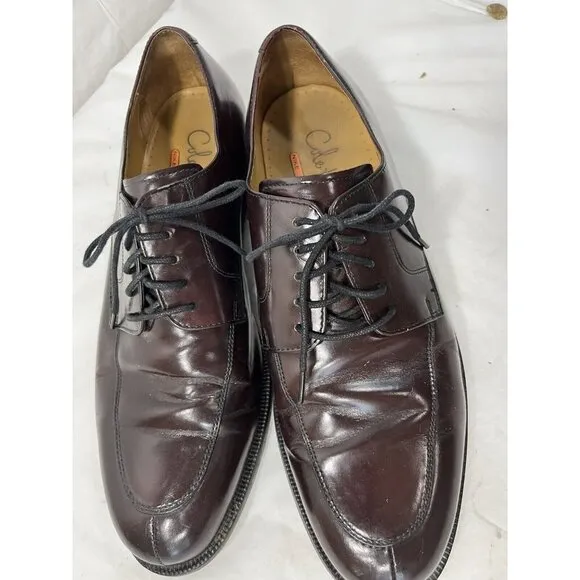 Cole Haan Men's NikeAir Split-Toe Derby Mahogany Leather Dress Shoes Size 11 M