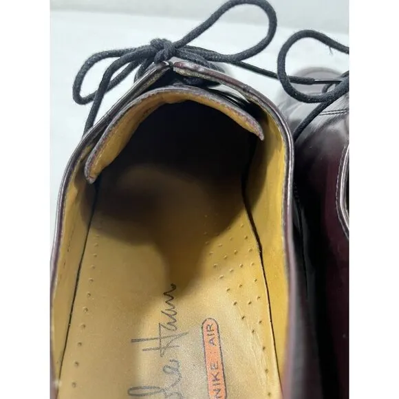 Cole Haan Men's NikeAir Split-Toe Derby Mahogany Leather Dress Shoes Size 11 M
