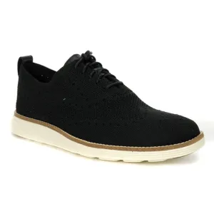 Cole Haan Men's Original Grand OG Knit Wingtip Oxford Shoes, Black Ivory - 9.5