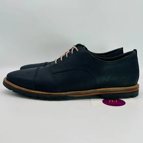 Cole Haan Men's Richardson Cap Toe Marine Blue Leather Derby C28874 Size 10.5