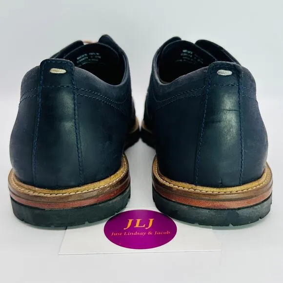 Cole Haan Men's Richardson Cap Toe Marine Blue Leather Derby C28874 Size 10.5