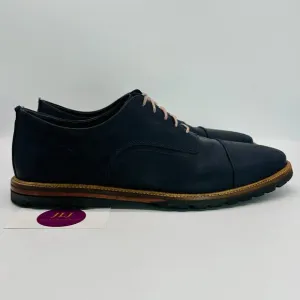 Cole Haan Men's Richardson Cap Toe Marine Blue Leather Derby C28874 Size 10.5