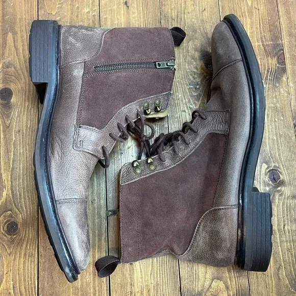 Cole Haan Mens size 10M brown lace up boots
