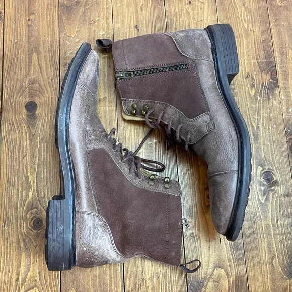 Cole Haan Mens size 10M brown lace up boots