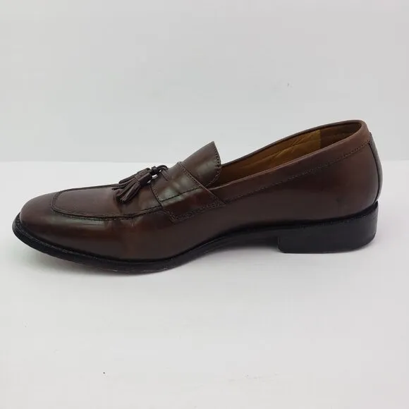 Cole Haan Mens Size 9.5 Brown NikeAir Tassel Slip On Formal Dress Loafer Shoes