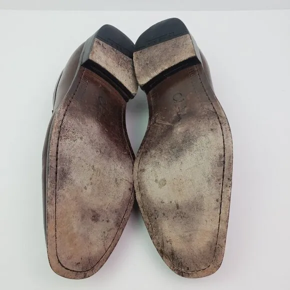 Cole Haan Mens Size 9.5 Brown NikeAir Tassel Slip On Formal Dress Loafer Shoes