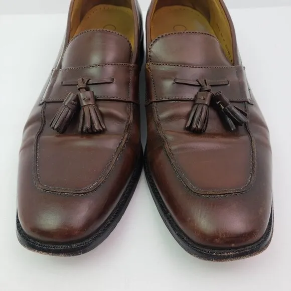 Cole Haan Mens Size 9.5 Brown NikeAir Tassel Slip On Formal Dress Loafer Shoes