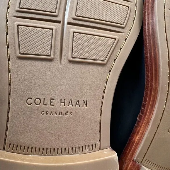 Cole Haan Men's Tyler Grand Plain-Toe Derby Dress Shoes In Marine Blue Size 9.5M