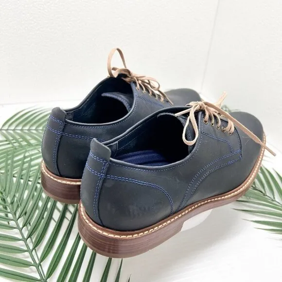 Cole Haan Men's Tyler Grand Plain-Toe Derby Dress Shoes In Marine Blue Size 9.5M