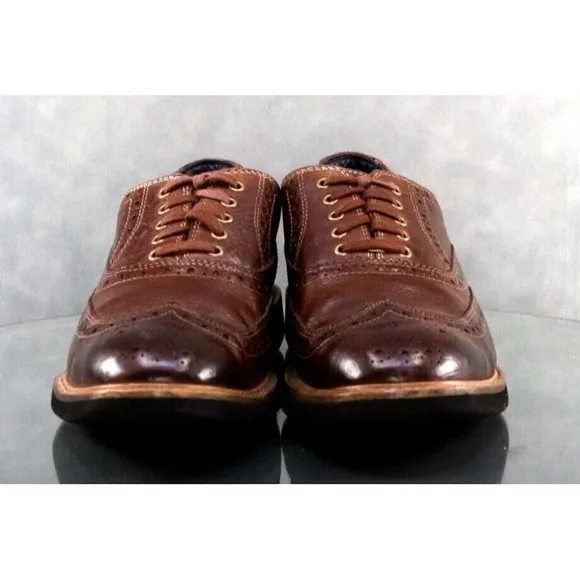 Cole Haan Morris Medallion Men's Wingtip Dress Shoes Size 8.5 Brown C11824