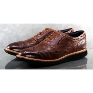 Cole Haan Morris Medallion Men's Wingtip Dress Shoes Size 8.5 Brown C11824