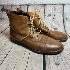 COLE HAAN Nathan Men's Chestnut Cap Toe Leather Chukka Boots Size 13