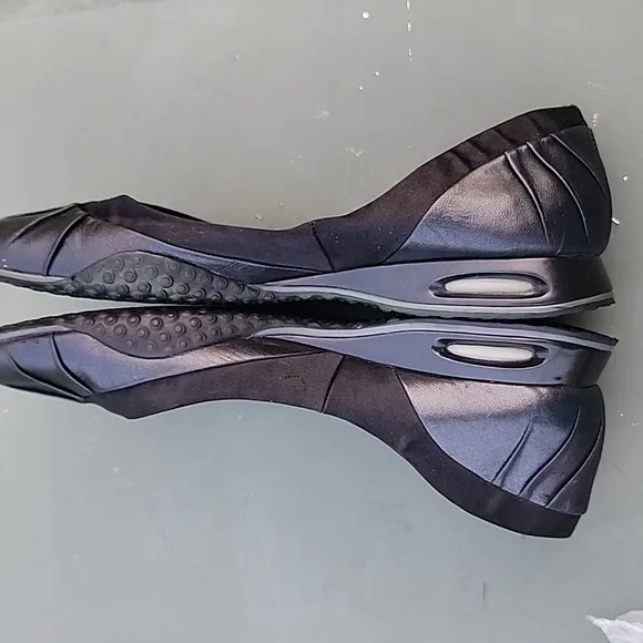 Cole Haan Nike Air Black Leather Ballet Flats Size 10 B