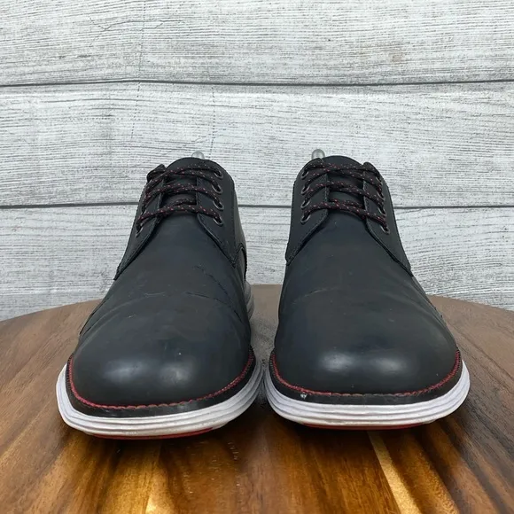 Cole Haan Original Grand Plain Toe Black Matte Derby Oxford C27997 Mens Size 9