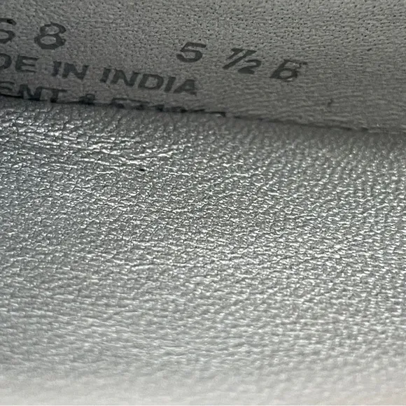Cole Haan Silver and White Mary Jane Flats