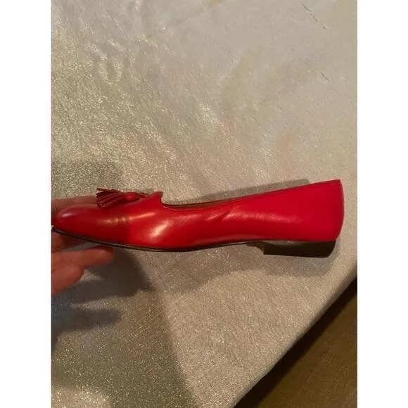 Cole Haan vintage red tasseled flats size 7.5AA