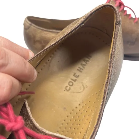 Cole Haan Williams Derby Brown Distressed Leather Oxford Shoes Size 13